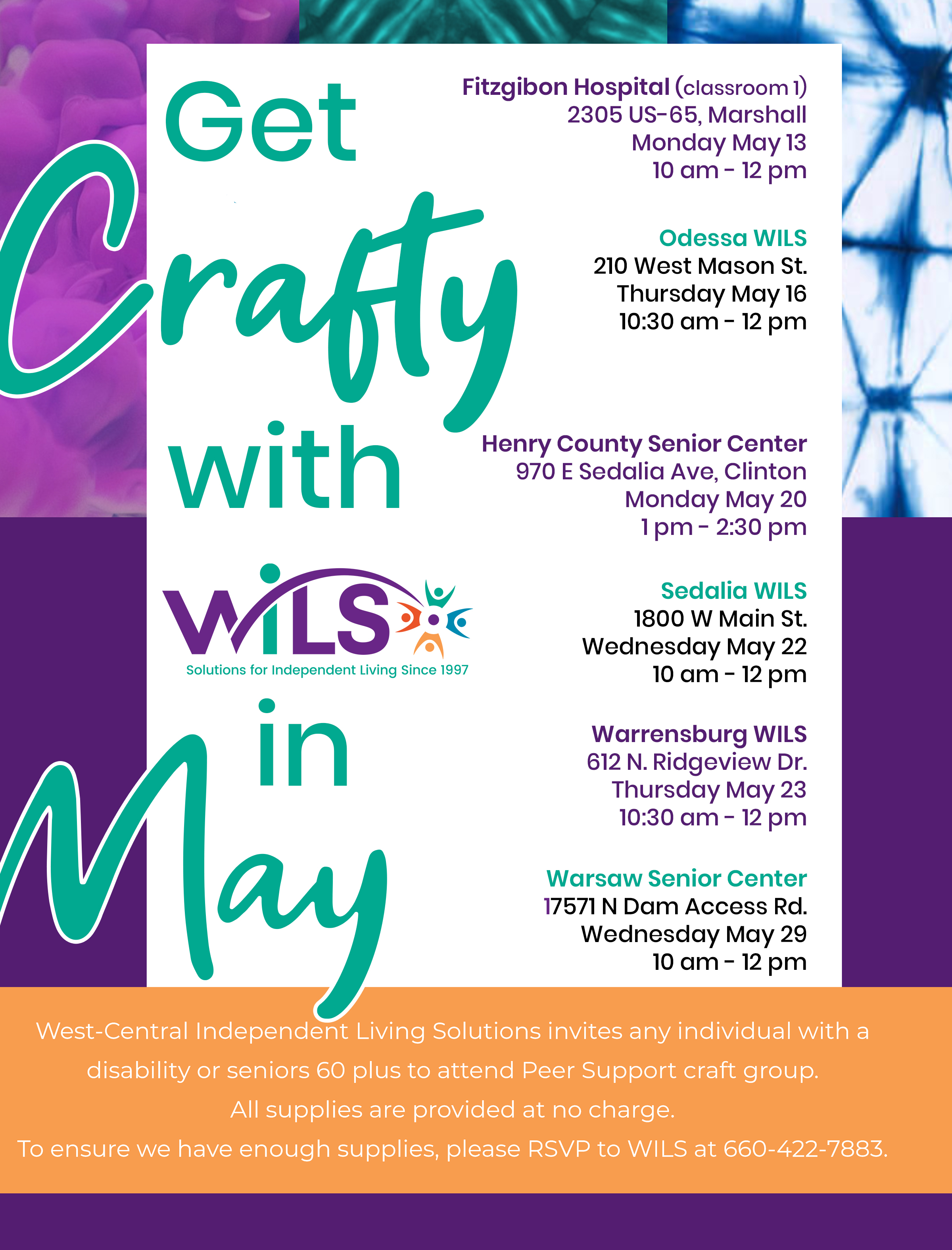 Peer Support Lafayette County Craft Group @ Odessa WILS