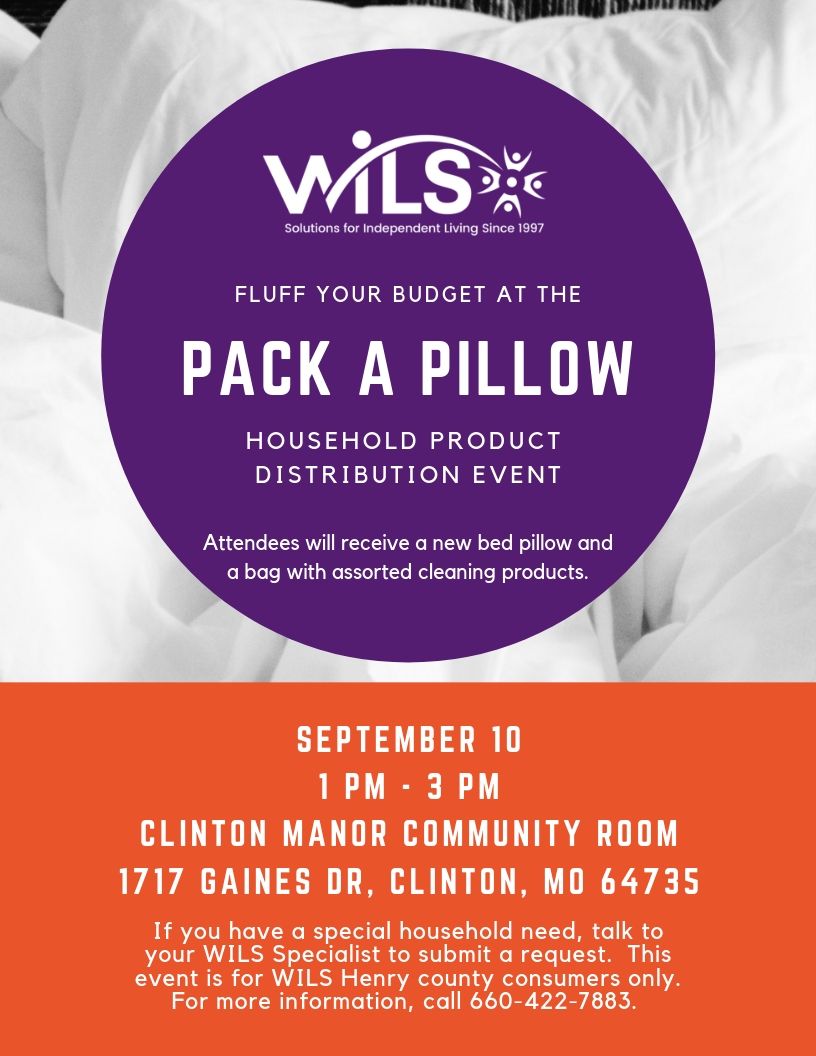 Henry county household product distribution event for WILS consumers inHenry county.  September 10, 2019. 1 pm to 3 pm at Clinton Manor 1717 Gaines Dr, Clinton, MO 64735.