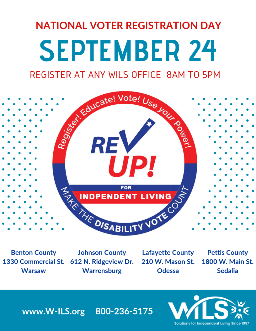 Benton County REV UP Voter Registration for Independent Living @ WILS Warsaw Office