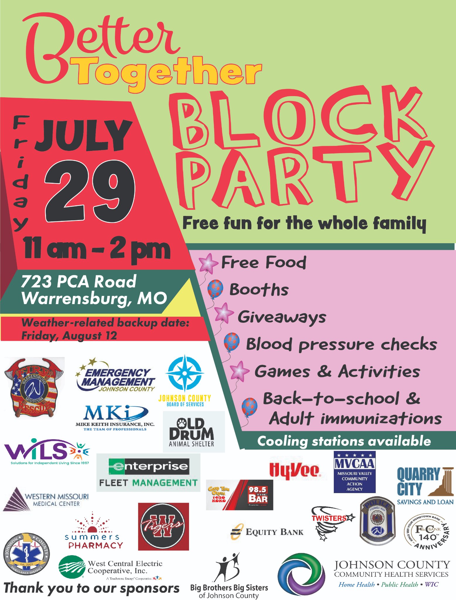 Better Together Block Party @ Johnson County Community Health Services