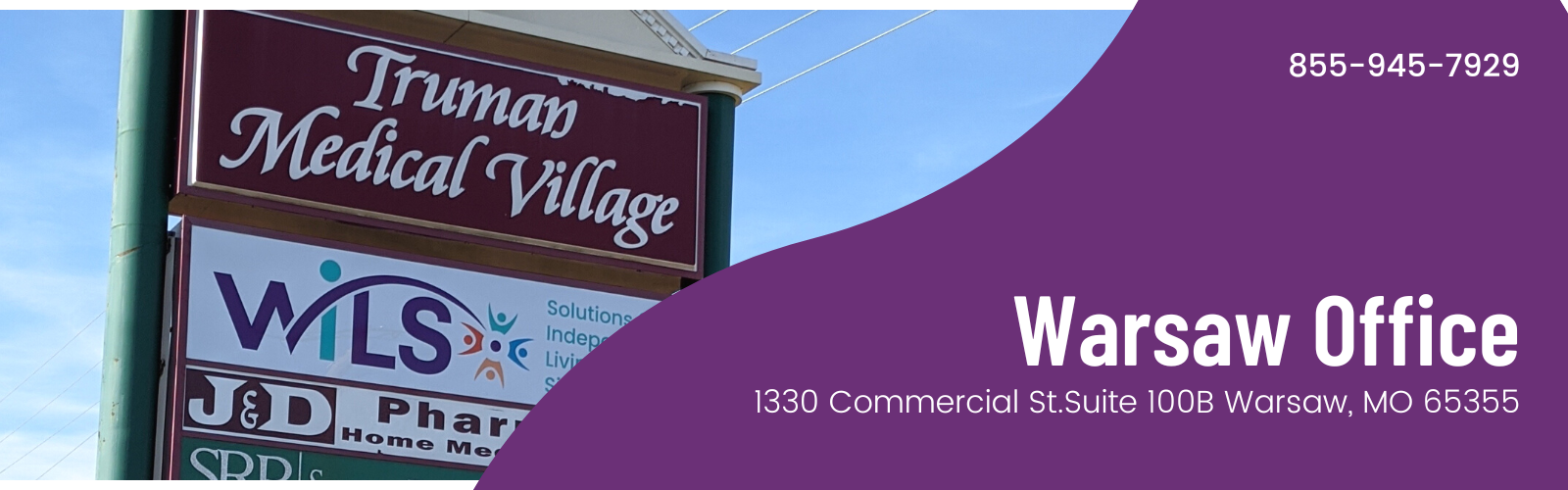 Warsaw office at 1330 Commercial Street Suite 100B