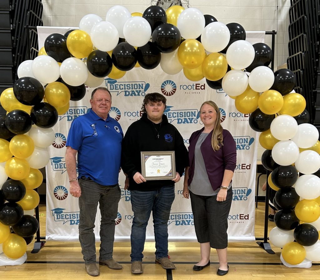 Pictured Left to Right: Kevin Judas – Grand River Welding Institute Recruiter, Chance Brown, and Samantha Jarvis - WILS Independent Living Coordinator.